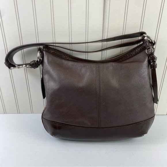 Coach Women’s Park Soft and Patent Brown‎ Leather Shoulder Satchel Bag Purse - Picture 5 of 15